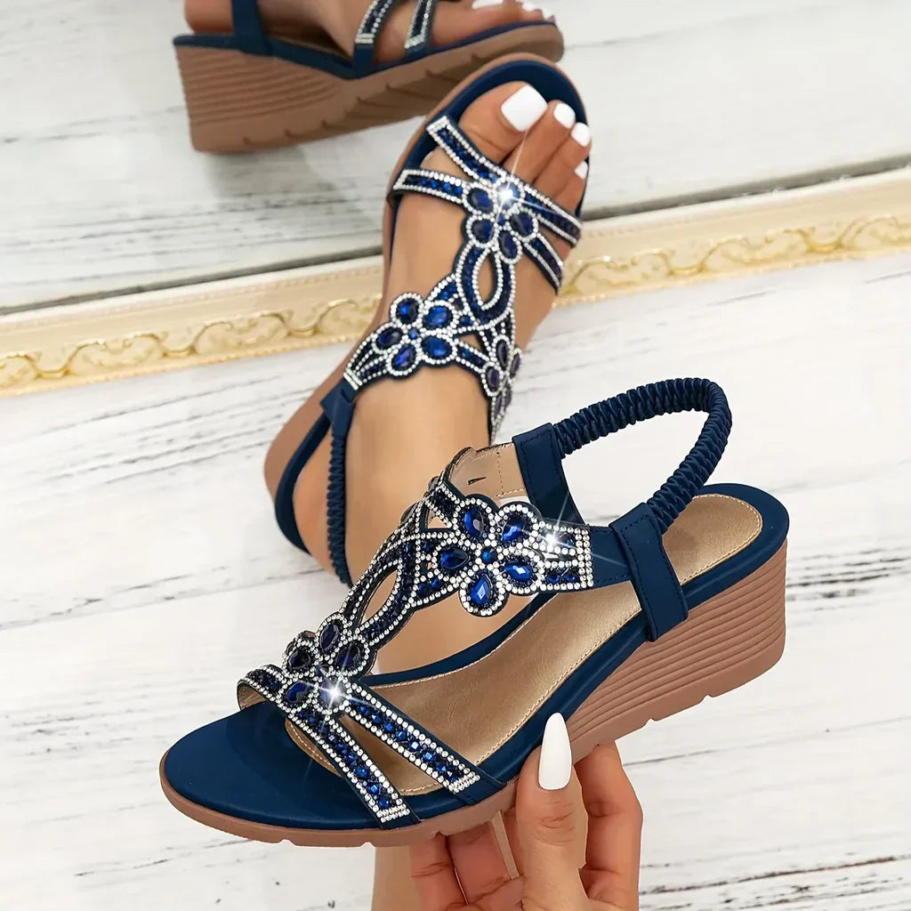 Gunilla™ | Eleganta ortopediska kilklackssandaler för kvinnor