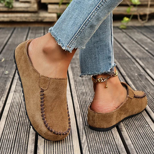 Darcie – Vintage ortopediska lädermules
