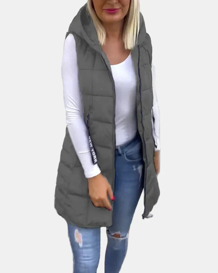 Solene | Ärmlös Vadderad Kappa