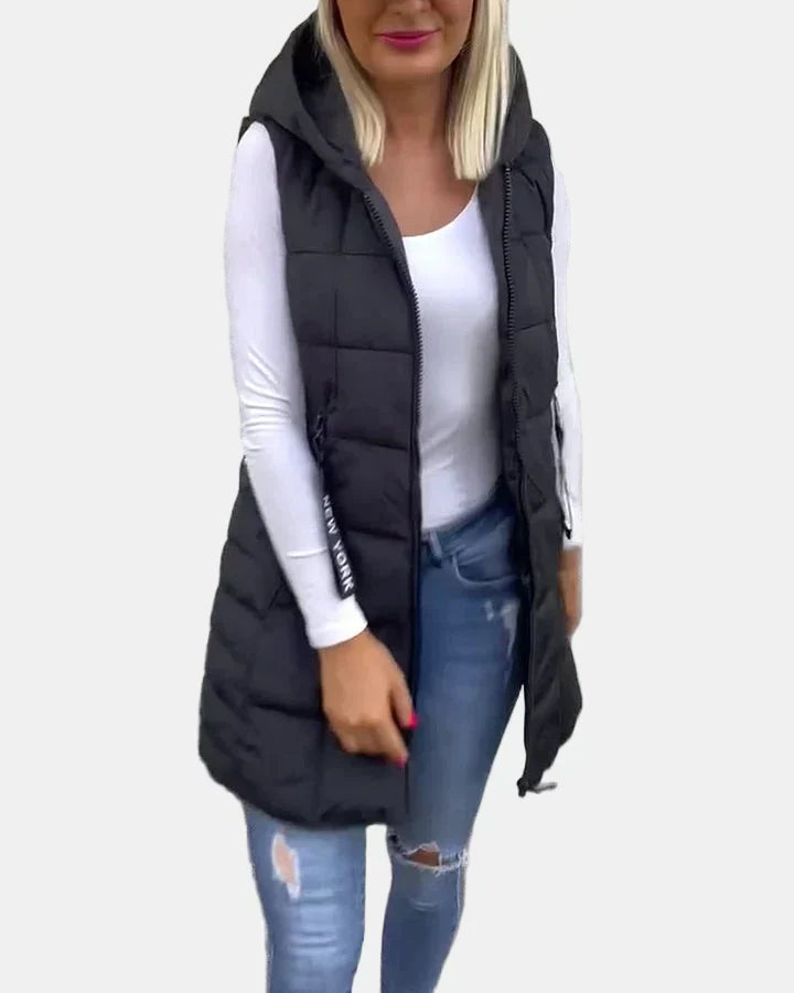 Solene | Ärmlös Vadderad Kappa