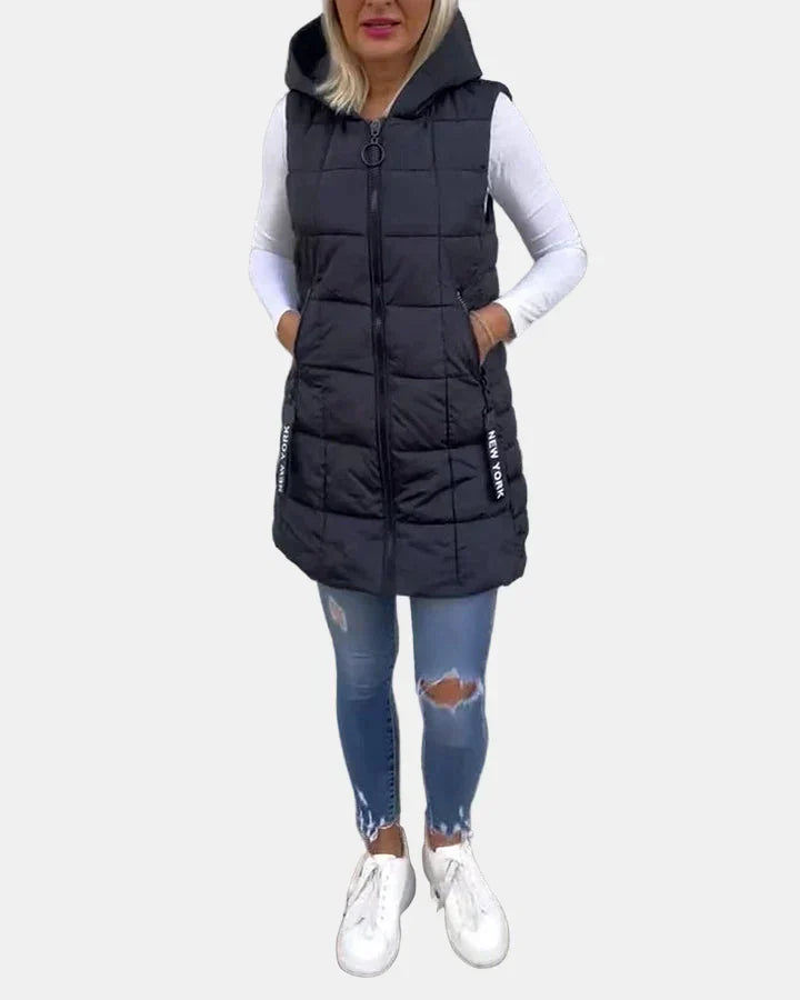 Solene | Ärmlös Vadderad Kappa