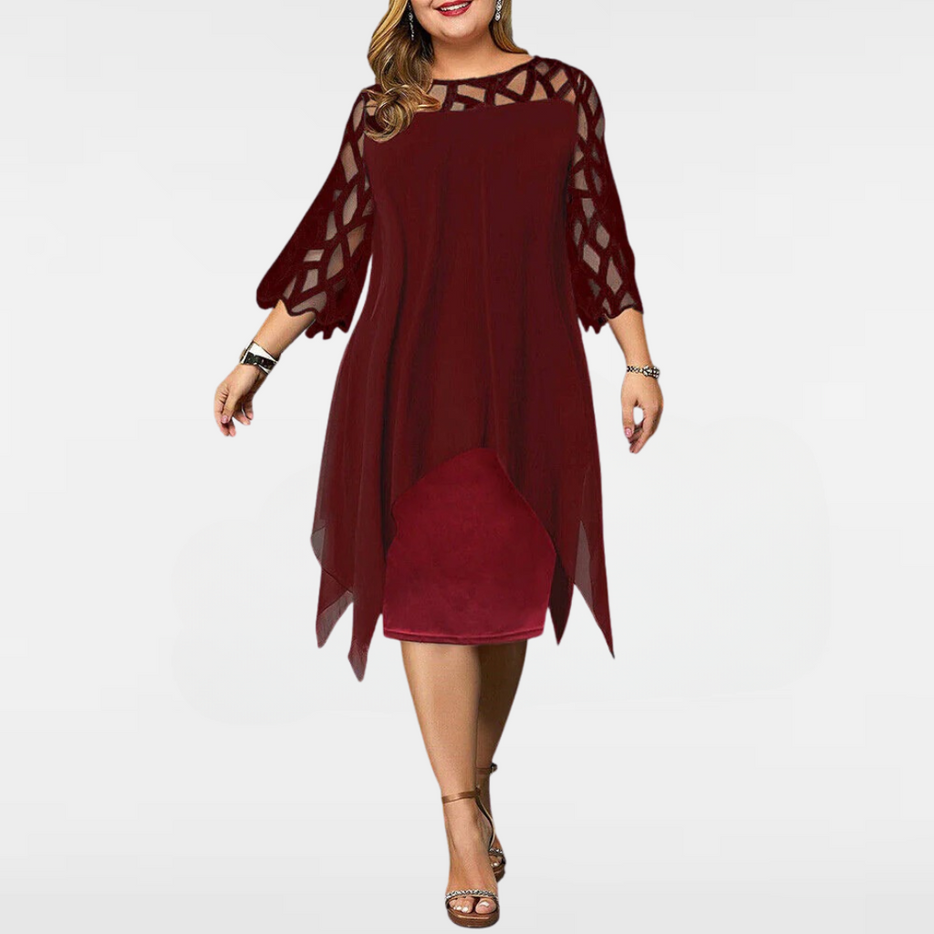 Isabella | Chic Plus Size Midi Klänning För Moderna Kvinnor