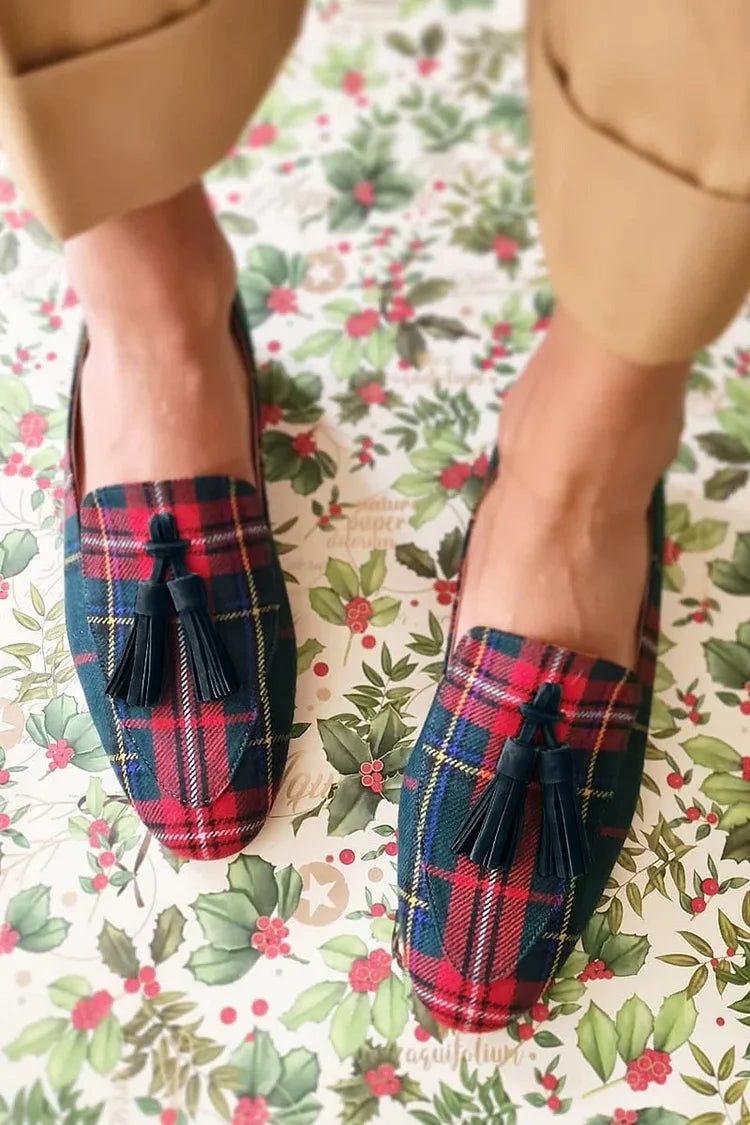 SKOTSKE CHIC LOAFERS MED FRANSAR