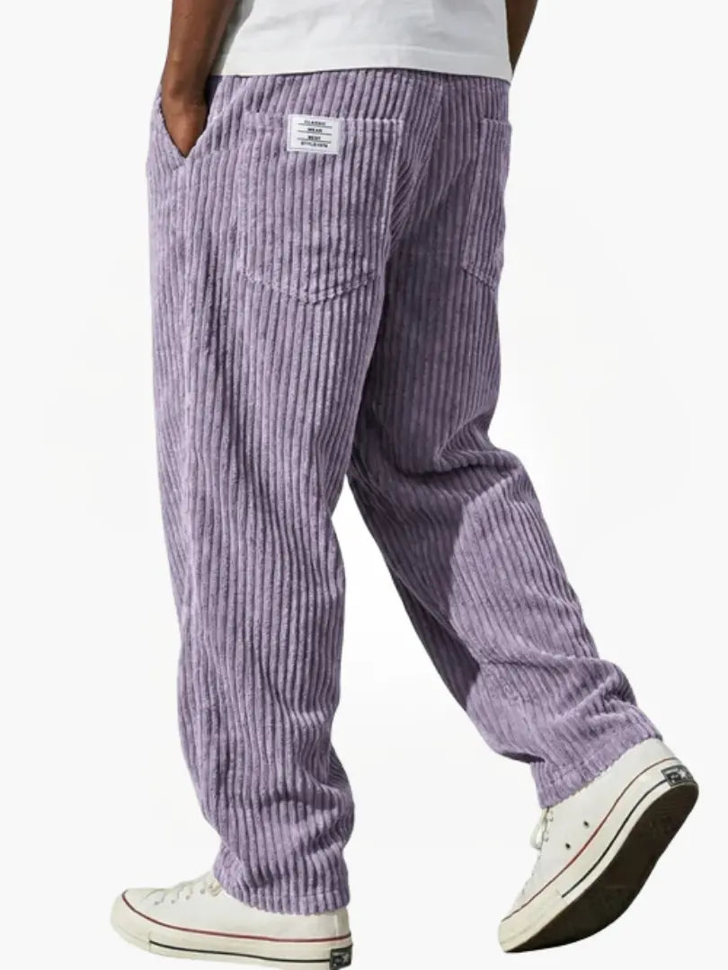Leblanc™ | Herrebyxor i ribbad velour
