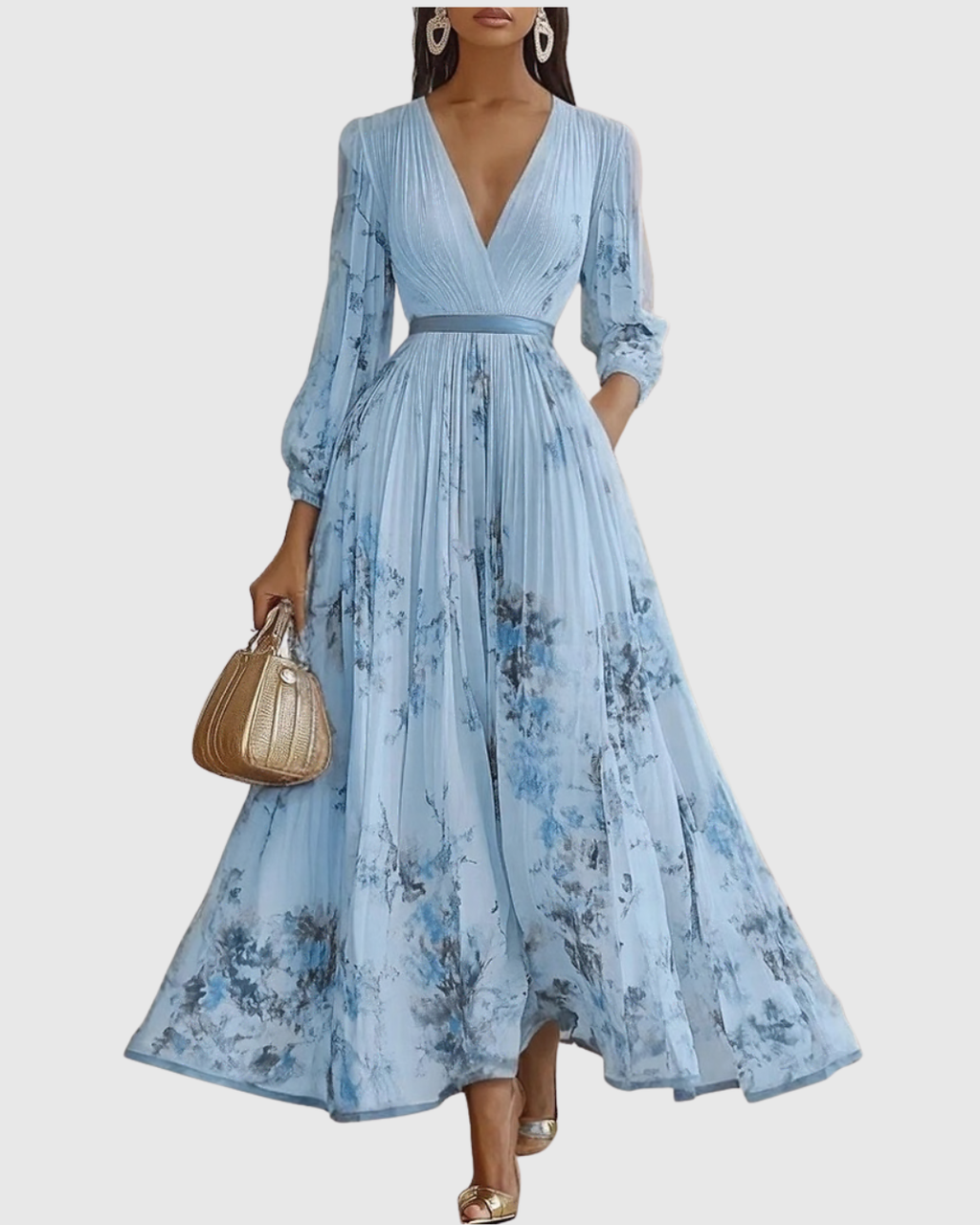 Zuzanna - Elegant Maxi Klänning med Volanger