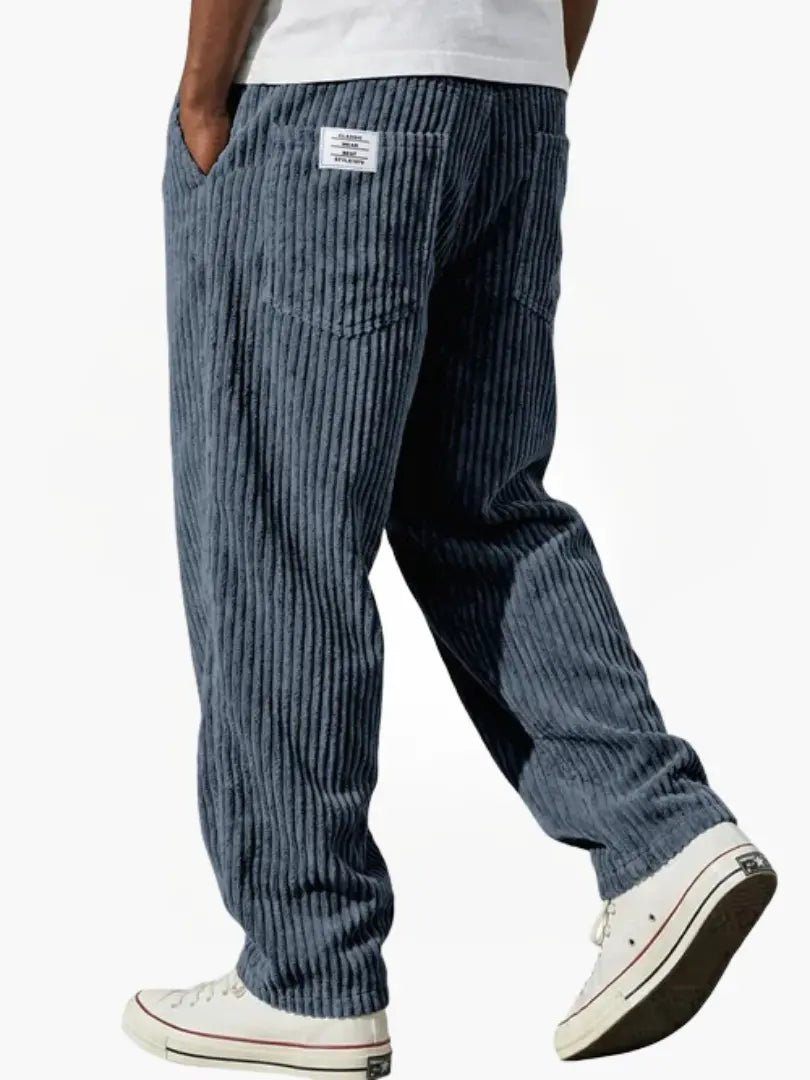 Leblanc™ | Herrebyxor i ribbad velour