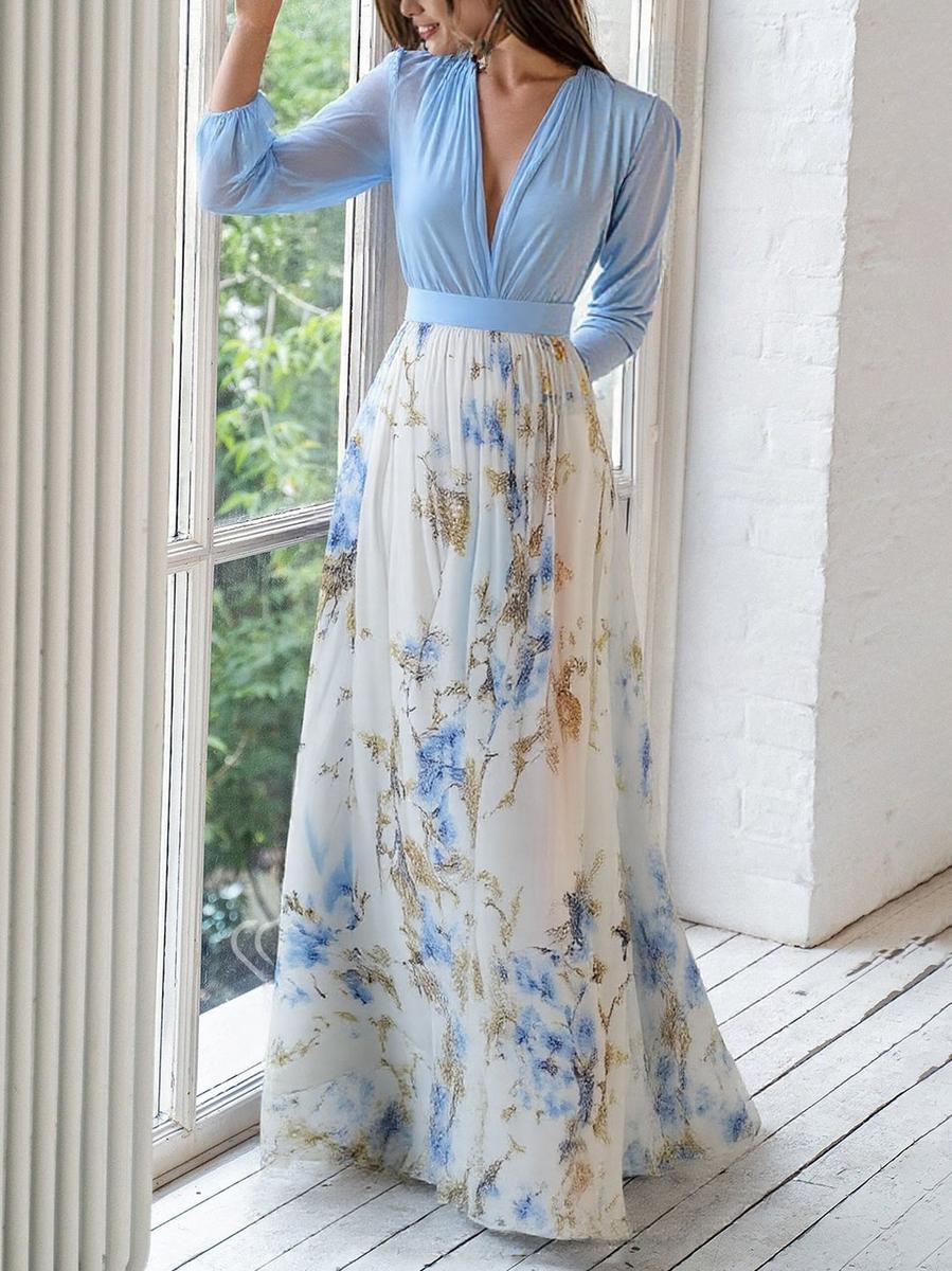 Clara | Fantastisk Blommig Maxi Klänning