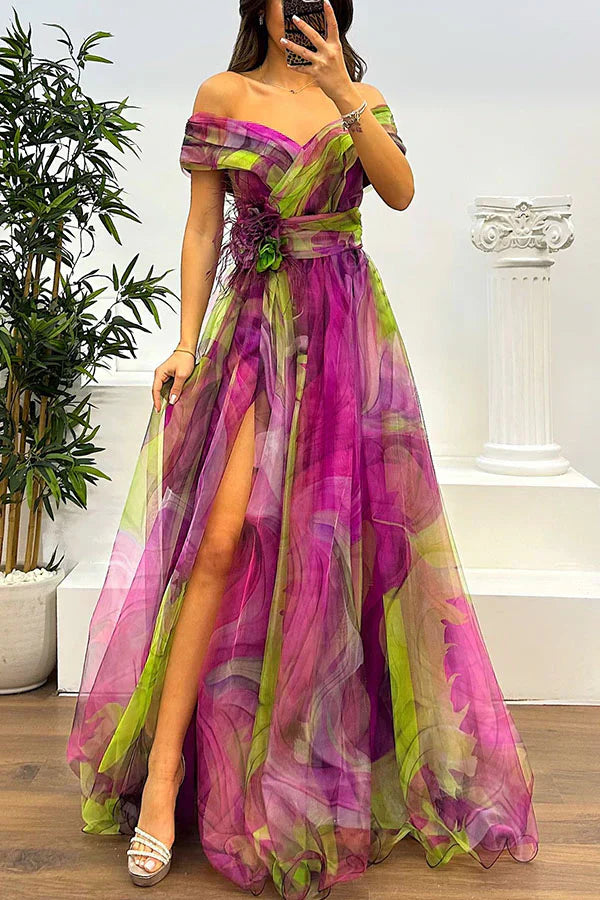 DANICA | ELEGANT OFF-SHOULDER MAXI KLÄNNING