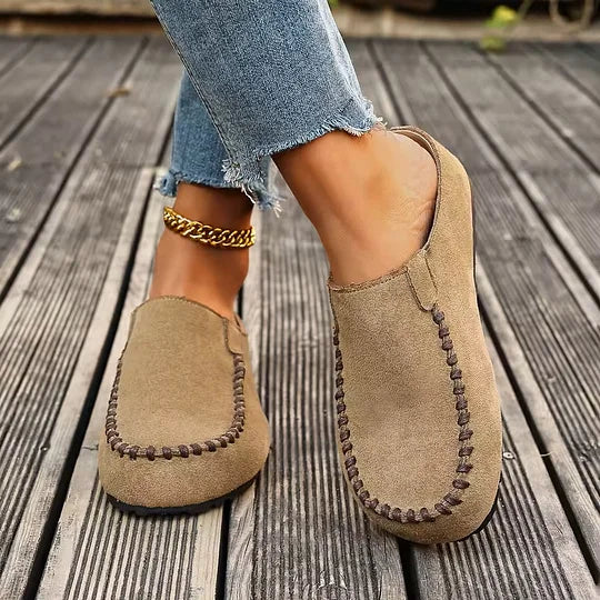 Darcie – Vintage ortopediska lädermules