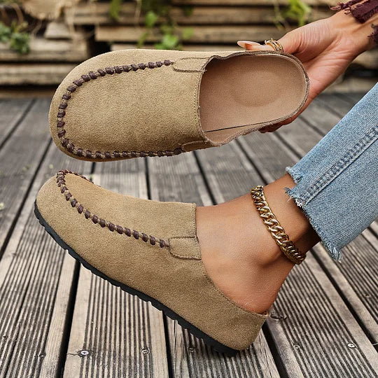 Darcie – Vintage ortopediska lädermules