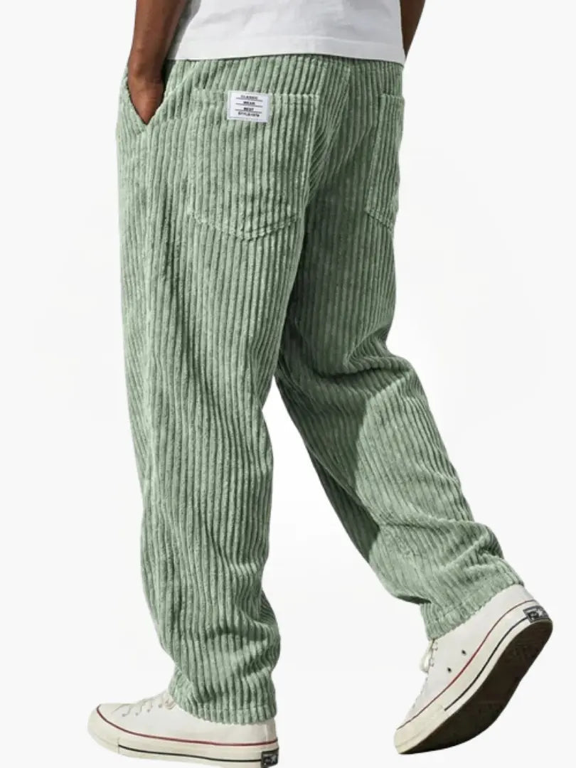Leblanc™ | Herrebyxor i ribbad velour