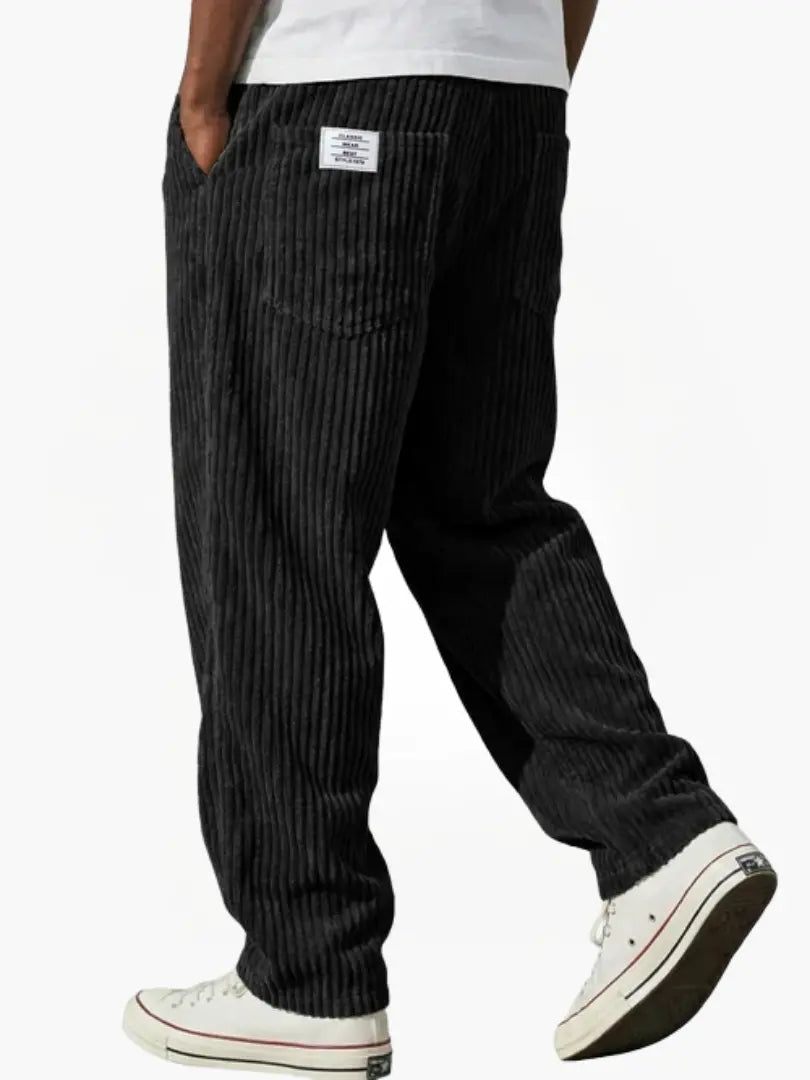 Leblanc™ | Herrebyxor i ribbad velour
