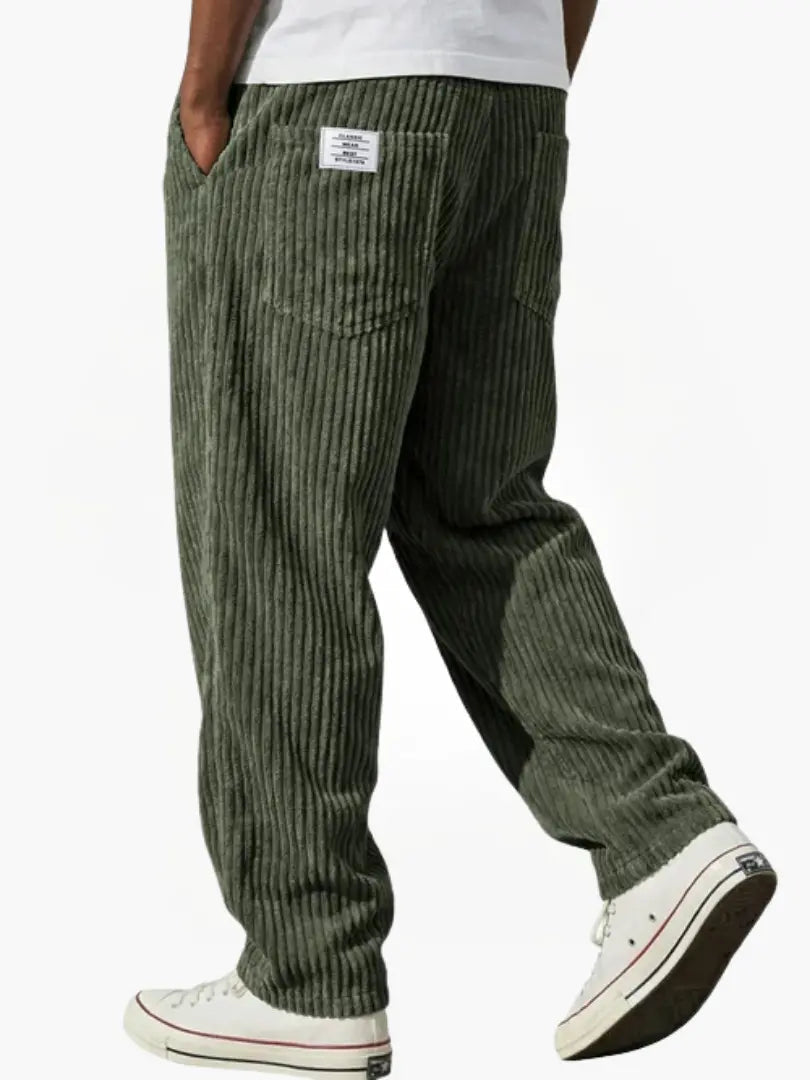 Leblanc™ | Herrebyxor i ribbad velour
