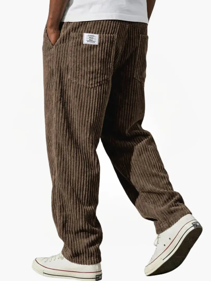 Leblanc™ | Herrebyxor i ribbad velour
