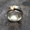 MINDY | SILVER GULDEN HJÄRTRING