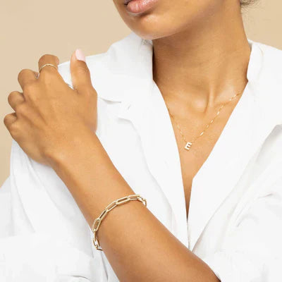 Chic Kärleksbrev Guld Initial Halsband