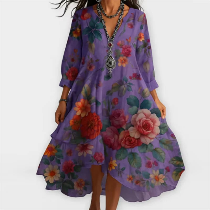AGATHA | STILIGT BLOMMIG MAXIKLÄNNING