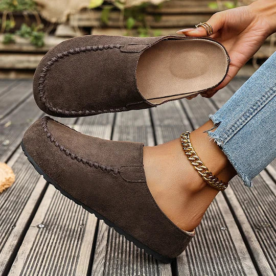 Darcie – Vintage ortopediska lädermules