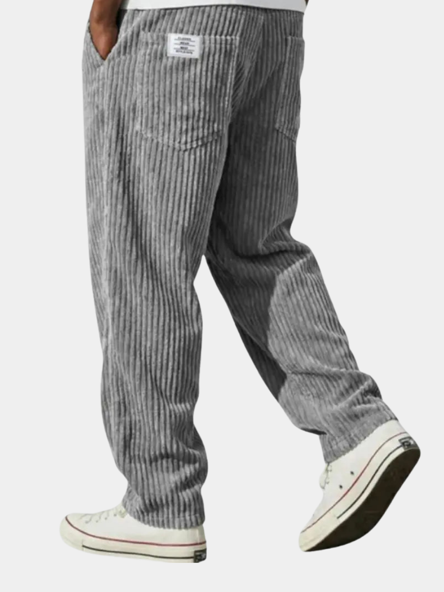 Leblanc™ | Herrebyxor i ribbad velour