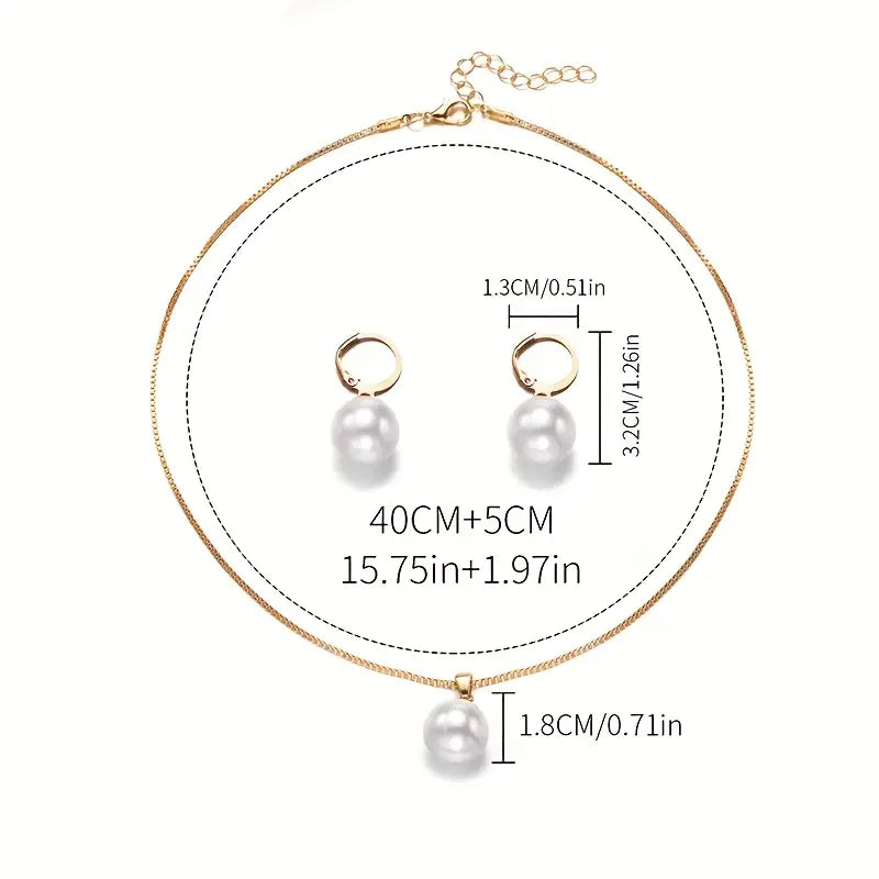Elegant Guldgrace Pärlsmyckeset