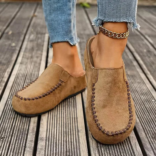 Darcie – Vintage ortopediska lädermules