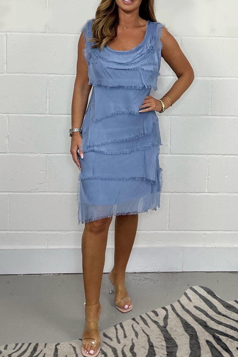 Callie | Elegant ärmlös chiffongklänning
