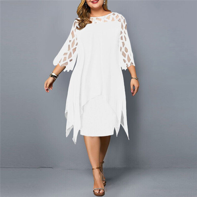 Isabella | Chic Plus Size Midi Klänning För Moderna Kvinnor