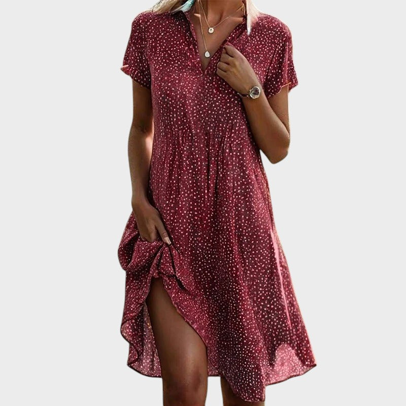 GWYN | POLKA DOT MIDI KLÄNNING